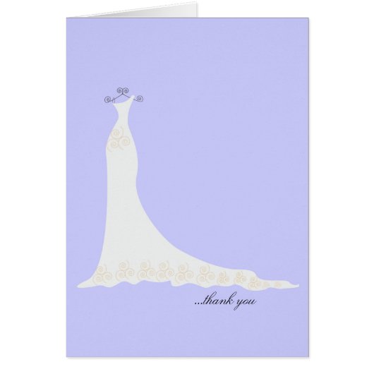 Brautkleid-Dankeskarten {Violett} (Vorne)