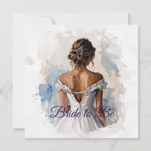 Brautkleid der zukünftigen Braut Karte (Vorderseite)