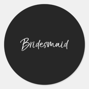 Brautkleid für Brautjungfer Runder Aufkleber