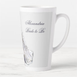 Brautkleid für Brautparty mit individuellem Namen Milchtasse