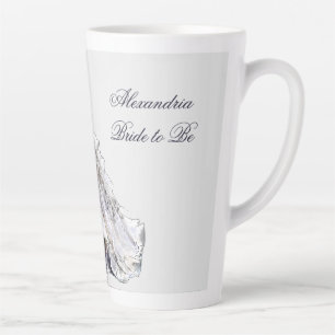 Brautkleid für Brautparty mit individuellem Namen Milchtasse