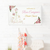 Brautkleid mit rosa Blumen nach Maß Banner (Insitu)