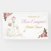 Brautkleid mit rosa Blumen nach Maß Banner (Horizontal)