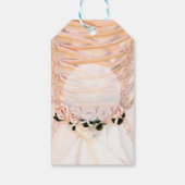 Brautkleid mit Rose Hochzeit Geschenkanhänger (Rückseite)