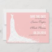Brautkleid Save the Date Magneteinladung (Vorderseite)