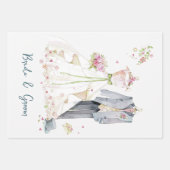 Brautkleid und Hochzeitskleid Geschenkpapier Set (Vorderseite 2)