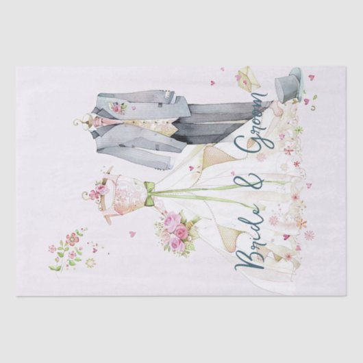 Brautkleid und Hochzeitskleid Seidenpapier (Vorderseite)