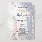 Brautkleid und Spaziergang zur Hochzeit Save The Date (Vorne/Hinten)