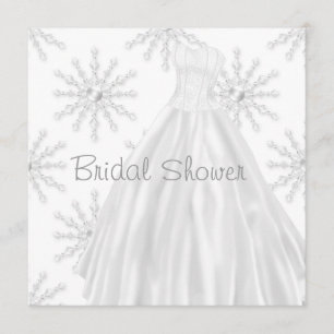 Brautkleid Weiße Schneeflocke Brautparty Einladung