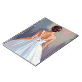 Brautkleid | Weißes Spitzenkleid Wasserfarben Hoch Notizblock (Linke Seite)