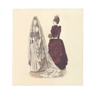 Brautkleider Hochzeit Frauen Vintage Notizblock
