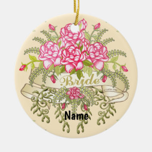 Brautkleider in Rosa Keramik Ornament