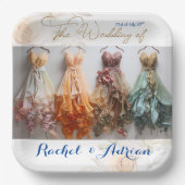 Brautkleidstil Pappteller (Vorderseite)