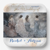 Brautkleidstil Pappteller (Vorderseite)