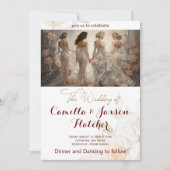 Brautkleidung Einladung (Vorderseite)