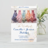 Brautkleidung Einladung (Stehend Vorderseite)