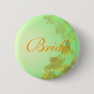 Brautknopf zur Hochzeit, gelbe Tulpenblumen Button