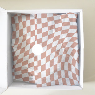 Brautkollektion aus Roségold kariert Seidenpapier