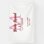 Brautkommando hinzufügen Name Monogramm Brautjungf Banner (Vertikal)