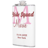 Brautkommando hinzufügen Name Monogramm Brautjungf Flachmann (Links)