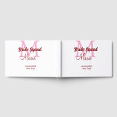 Brautkommando hinzufügen Name Monogramm Brautjungf Gästebuch (Voll)