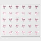 Brautkommando hinzufügen Name Monogramm Brautjungf Geschenkpapier (Flach)