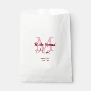 Brautkommando hinzufügen Name Monogramm Brautjungf Geschenktütchen