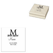 Brautkommando hinzufügen Name Monogramm Brautjungf Gummistempel (Stempel)