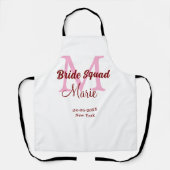Brautkommando hinzufügen Name Monogramm Brautjungf Schürze (Vorderseite)