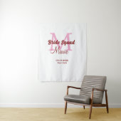 Brautkommando hinzufügen Name Monogramm Brautjungf Wandteppich (Beispiel)