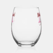 Brautkommando hinzufügen Name Monogramm Brautjungf Weinglas Ohne Stiel (Rechts)