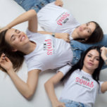 Brautkommando, modern rosa Bachelorette Bridesmaid T-Shirt<br><div class="desc">Brautkommando</div>