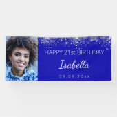 Brautkönigsblau silberner Glitzer kundenspezifisc Banner (Horizontal)