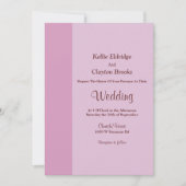 Brautladung in Rosa Einladung (Vorderseite)