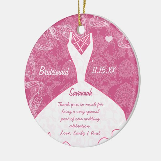 Brautmädchen für Hochzeitsfeier wählen Hintergrund Keramik Ornament (Links)