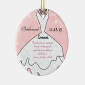 Brautmädchen für Hochzeitsfeier wählen Hintergrund Keramikornament (Rechts)