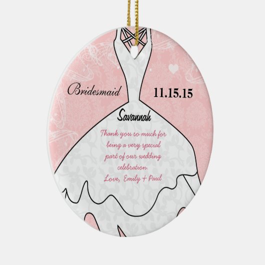 Brautmädchen für Hochzeitsfeier wählen Hintergrund Keramikornament (Rechts)