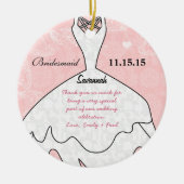 Brautmädchen für Hochzeitsfeier wählen Hintergrund Keramikornament (Vorne)