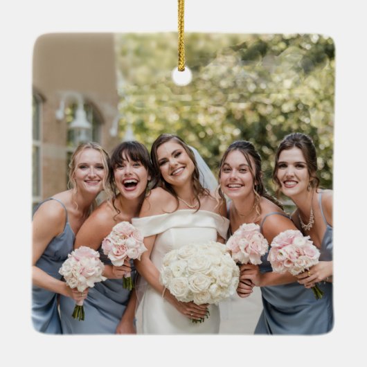 Brautmädchen für Hochzeitsfeier wählen Hintergrund Keramikornament (Rückseite)