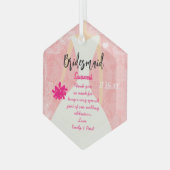 Brautmädchen für Hochzeitsfeier wählen Hintergrund Ornament Aus Glas (Vorderseite Links)