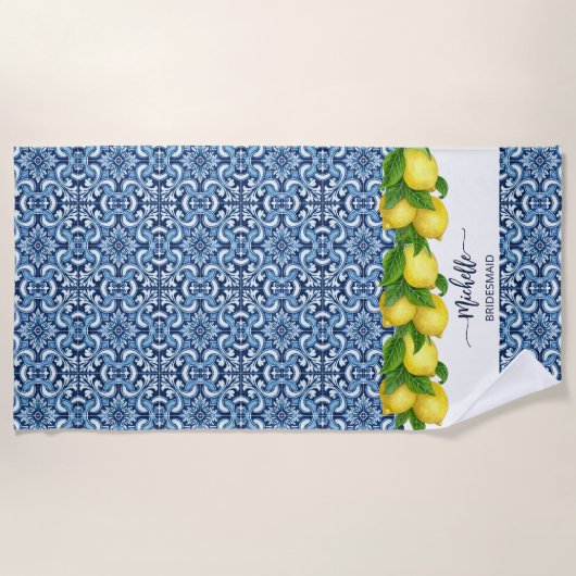 Brautmädchen Geschenke Brautparty Geschenk Custom Strandtuch (Vorderseite)