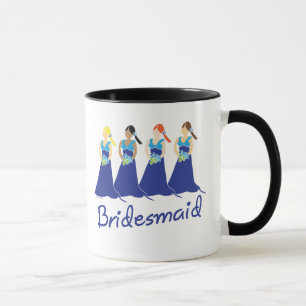 Brautmädchen in Blue Wedding Attendant Tasse