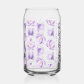 Brautmädchen Purple Blumen Dosenglas (Vorderseite)