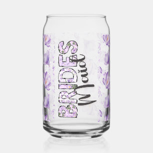 Brautmädchen Purple Blumen Dosenglas