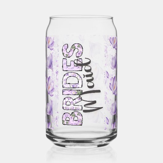 Brautmädchen Purple Blumen Dosenglas (Links)