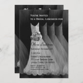 Brautmittagessen-hübsche Brautjungfern-Kleider Einladung (Vorne/Hinten)