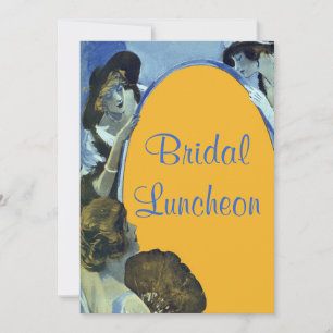 Brautmittagessen lädt eleganter Chic-Vintagen Einladung