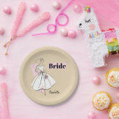 Brautmode Neutrale Braut Name Pappteller (Party)