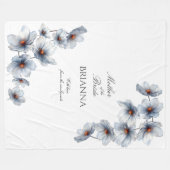 Brautmutter Anemone Blumen Hochzeitsgeschenk Fleecedecke (Vorderseite (Horizontal))