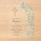 Brautmutter Atem Bogen Taufe Acryleinladungen (Vorderseite)